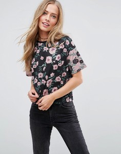 Футболка с цветочным принтом ASOS - Мульти