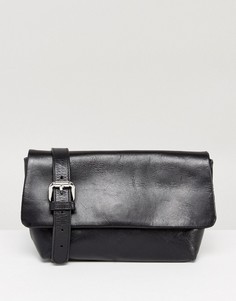 Черная кожаная сумка-кошелек на пояс Vagabond - Черный