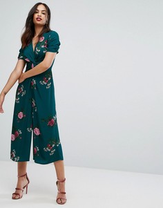 Комбинезон с цветочным принтом и узлом ASOS - Мульти