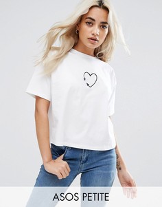 Футболка с принтом ASOS PETITE - Белый