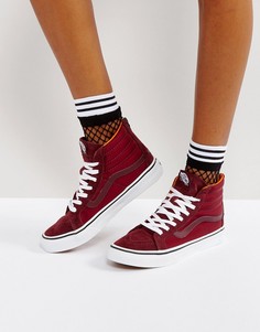 Бордовые кроссовки с молнией Vans Boom Boom Sk8 - Красный