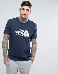 Темно-синяя футболка с логотипом The North Face - Темно-синий