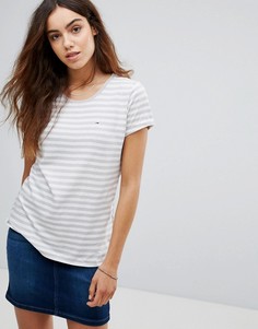 Базовая футболка в полоску Tommy Hilfiger Denim - Серый