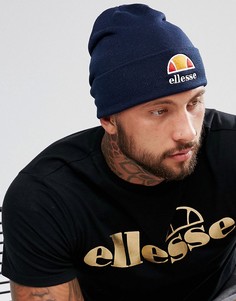 Темно-синяя шапка-бини с логотипом Ellesse - Темно-синий