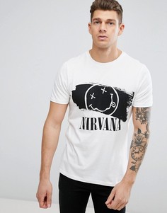 Белая футболка с принтом Nirvana New Look - Белый