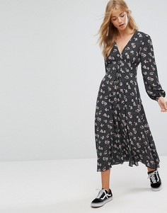 Платье макси с принтом New Look - Черный