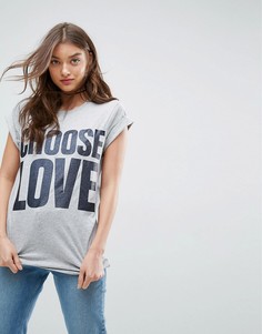Футболка с принтом ASOS x HELP REFUGEES - Серый