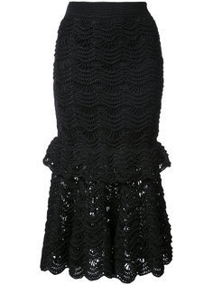 lace trumpet skirt Carolina Herrera