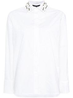 Long Sleeve Button Down With Studded Collar Derek Lam