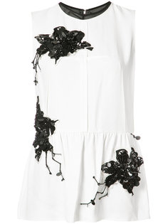 Sleeveless Top with Lily Embroidery Derek Lam