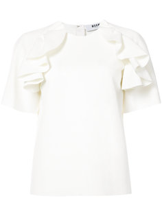 ruffle detail top MSGM