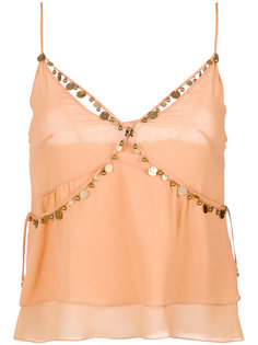 embellished silk top Nk