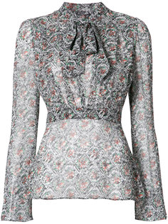 L/S Scarf Neck Blouse W/ Pleats Derek Lam
