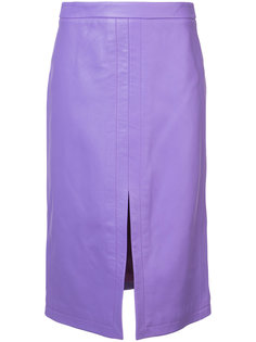 Pencil Skirt W/ Front Slit Derek Lam