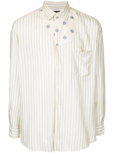 asymmetric dots pinstripe shirt Comme Des Garçons Homme Plus