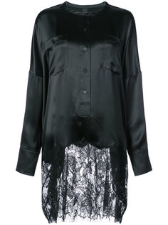 lace detail elongated shirt Vera Wang