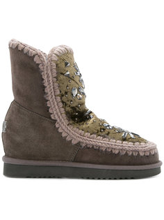 rhinestone embellished eskimo boots Mou