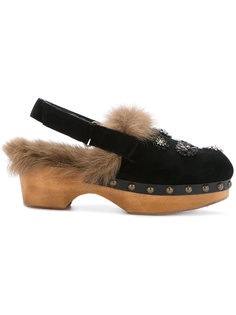 floral embellished lined clogs Mou
