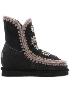 floral rhinestone eskimo boots Mou