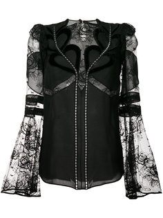 bell sleeve lace cut-out blouse Elie Saab