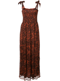 rose printed maxi dress Ganni