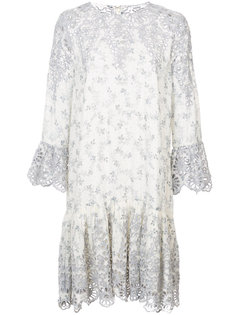 laser-cut lace dress Ganni