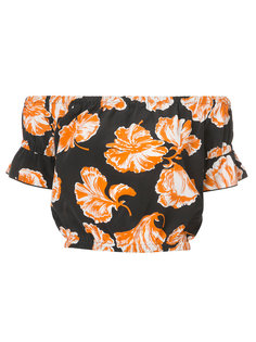 off-the-shoulder cropped top Ganni