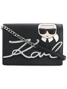 сумка на плечо Karl с блестками Karl Lagerfeld