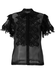 прозрачная блузка с оборками Alberta Ferretti