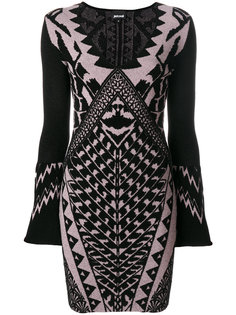трикотажное платье с узором Just Cavalli