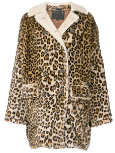 leopard print oversized coat  R13