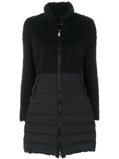 пуховое пальто с меховыми панелями Emporio Armani