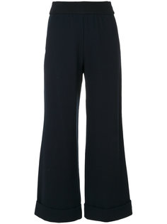 расклешенные брюки с отворотами  Emporio Armani