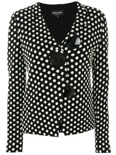 пиджак в горошек с большими пуговицами  Emporio Armani