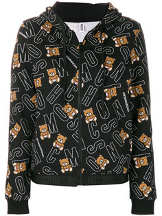 teddy print hoodie Moschino