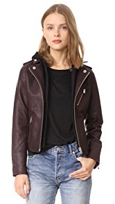 Doma Hooded Leather Jacket