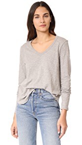 Wilt Rib V Neck Shrunken Tee