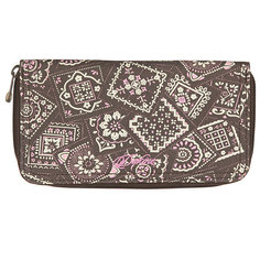 Кошелек женский Dakine Checkbook Brown/Pink