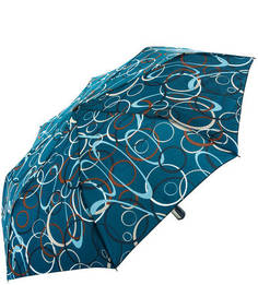 Складной синий зонтс куполом из полиэстера Doppler
