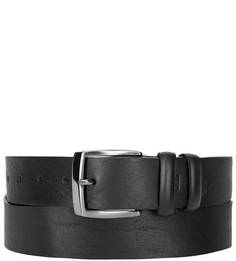 Черный ремень из натуральной кожи Sergio Belotti