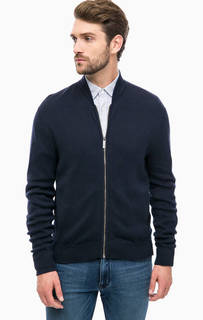 Синий хлопковый кардиган на молнии Calvin Klein Jeans