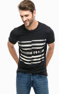 Хлопковая футболка с короткими рукавами Calvin Klein Jeans