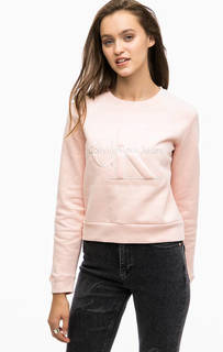 Хлопковый свитшот с вышивкой Calvin Klein Jeans