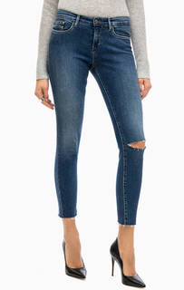 Синие укороченные джинсы скинни Calvin Klein Jeans