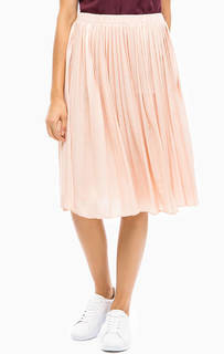 Розовая плиссированная юбка средней длины More & More