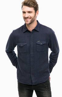 Синяя хлопковая рубашка в клетку Wrangler