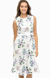 Белое платье с пышной юбкой и вышивкой Darling