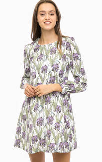 Короткое платье с длинными рукавами и цветочным принтом Darling
