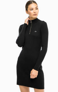 Короткое трикотажное платье-свитер Lacoste