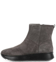 Замшевые полусапоги на танкетке Geox